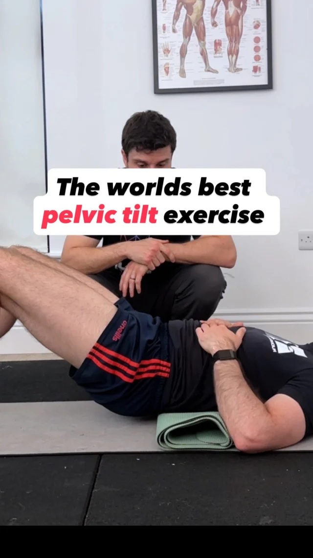 I love to get clients experiencing a low effort contraction through the lower abdominals (without the thoracic crunch) during the traditional pelvic tilt exercise

Adding some soft elevation under the lumbar spine creates a fulcrum to enable the lower abdominals to experience contraction as soon as the pelvis lifts from the ground

I’ll have clients perform high reps (20+) for 2-3 sets 

This is especially important in those clients that have been guarding their hips & trunk for so long, that they need to experience some lower effort, direct loading through the local area

Try it and let me know how it feels for you