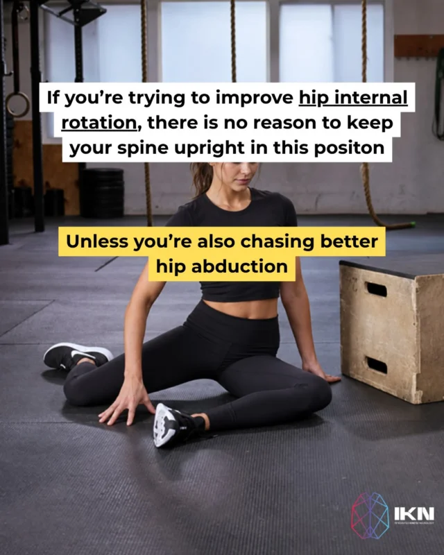 If you’re chasing better hip internal rotation ROM, there is no reason to keep your spine upright in this 90/90 set up 

Swipe through to see a simple solution

Get our Hip and Low Back Assessment & Rehab Blueprint to learn all this and our entire rehab process for painful & restricted hips / low backs